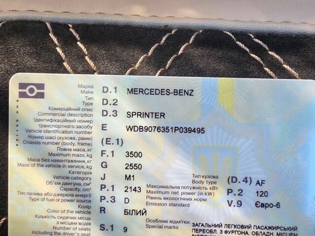 Белый Мерседес Sprinter, объемом двигателя 2.2 л и пробегом 599 тыс. км за 34000 $, фото 10 на Automoto.ua