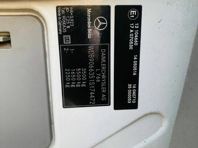 Білий Мерседес Sprinter, об'ємом двигуна 2.1 л та пробігом 500 тис. км за 10500 $, фото 7 на Automoto.ua