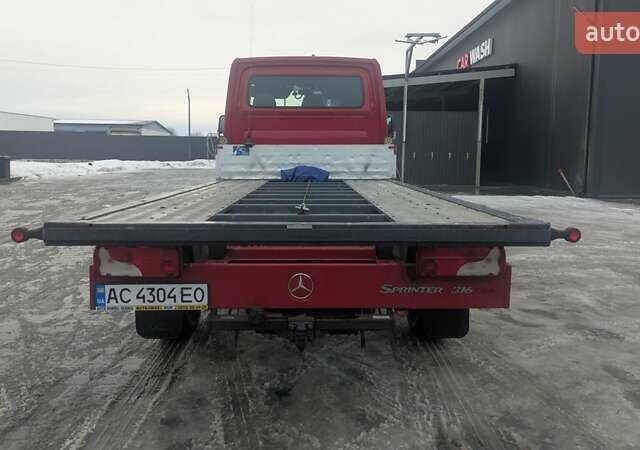 Красный Мерседес Sprinter, объемом двигателя 2.14 л и пробегом 280 тыс. км за 17000 $, фото 5 на Automoto.ua