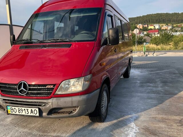Красный Мерседес Sprinter, объемом двигателя 2.2 л и пробегом 386 тыс. км за 10500 $, фото 1 на Automoto.ua