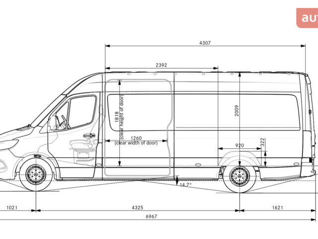 Мерседес Sprinter, объемом двигателя 1.95 л и пробегом 0 тыс. км за 52881 $, фото 7 на Automoto.ua