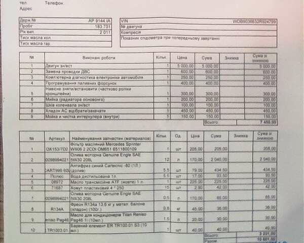 Мерседес Sprinter, об'ємом двигуна 2.2 л та пробігом 233 тис. км за 17350 $, фото 2 на Automoto.ua