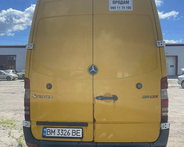 Желтый Мерседес Sprinter, объемом двигателя 2.15 л и пробегом 940 тыс. км за 10000 $, фото 6 на Automoto.ua