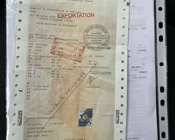 Синій Мерседес Sprinter, об'ємом двигуна 2.2 л та пробігом 204 тис. км за 31500 $, фото 22 на Automoto.ua