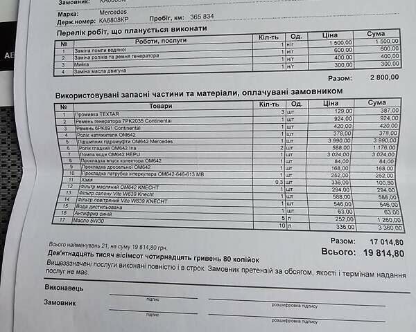 Чорний Мерседес Віано, об'ємом двигуна 3 л та пробігом 390 тис. км за 15999 $, фото 41 на Automoto.ua