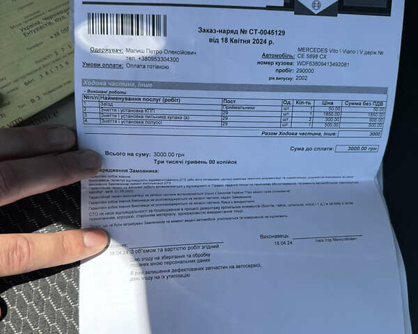 Белый Мерседес Вито, объемом двигателя 2.15 л и пробегом 301 тыс. км за 7300 $, фото 73 на Automoto.ua