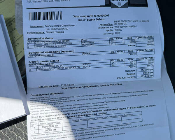 Белый Мерседес Вито, объемом двигателя 2.15 л и пробегом 302 тыс. км за 7400 $, фото 70 на Automoto.ua