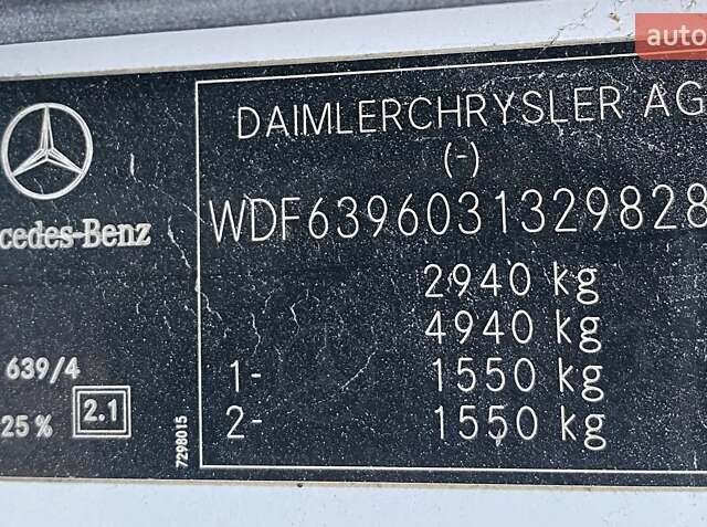 Белый Мерседес Вито, объемом двигателя 2.15 л и пробегом 408 тыс. км за 6200 $, фото 6 на Automoto.ua