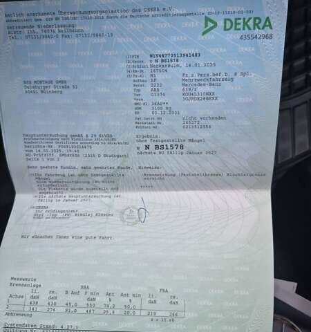 Белый Мерседес Вито, объемом двигателя 1.95 л и пробегом 203 тыс. км за 32000 $, фото 28 на Automoto.ua