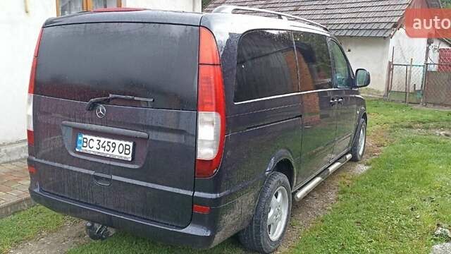 Черный Мерседес Вито, объемом двигателя 2.2 л и пробегом 385 тыс. км за 9400 $, фото 4 на Automoto.ua