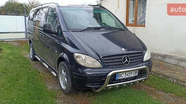 Черный Мерседес Вито, объемом двигателя 2.2 л и пробегом 385 тыс. км за 9400 $, фото 3 на Automoto.ua