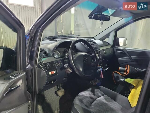 Черный Мерседес Вито, объемом двигателя 2.14 л и пробегом 296 тыс. км за 17000 $, фото 5 на Automoto.ua