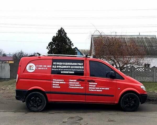 Красный Мерседес Вито, объемом двигателя 2.1 л и пробегом 320 тыс. км за 5800 $, фото 1 на Automoto.ua