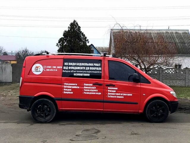 Красный Мерседес Вито, объемом двигателя 2.1 л и пробегом 320 тыс. км за 5800 $, фото 2 на Automoto.ua