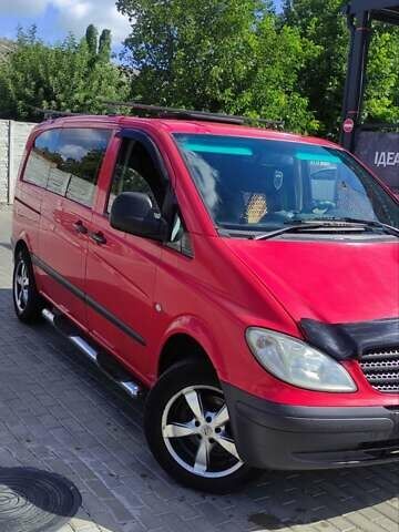 Красный Мерседес Вито, объемом двигателя 2.15 л и пробегом 235 тыс. км за 7800 $, фото 1 на Automoto.ua