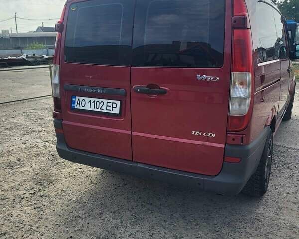 Красный Мерседес Вито, объемом двигателя 2.15 л и пробегом 250 тыс. км за 5500 $, фото 3 на Automoto.ua