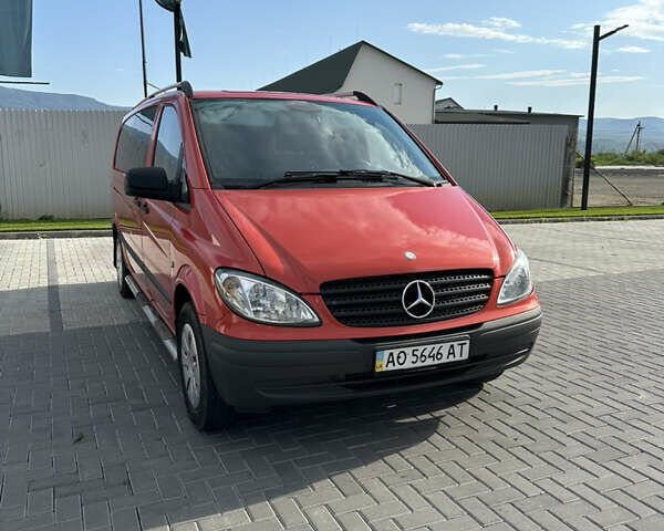 Красный Мерседес Вито, объемом двигателя 2.15 л и пробегом 350 тыс. км за 11500 $, фото 1 на Automoto.ua