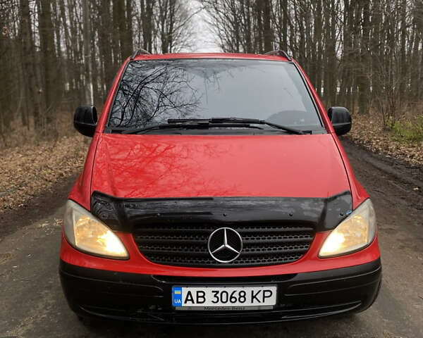 Красный Мерседес Вито, объемом двигателя 2.15 л и пробегом 389 тыс. км за 7750 $, фото 1 на Automoto.ua