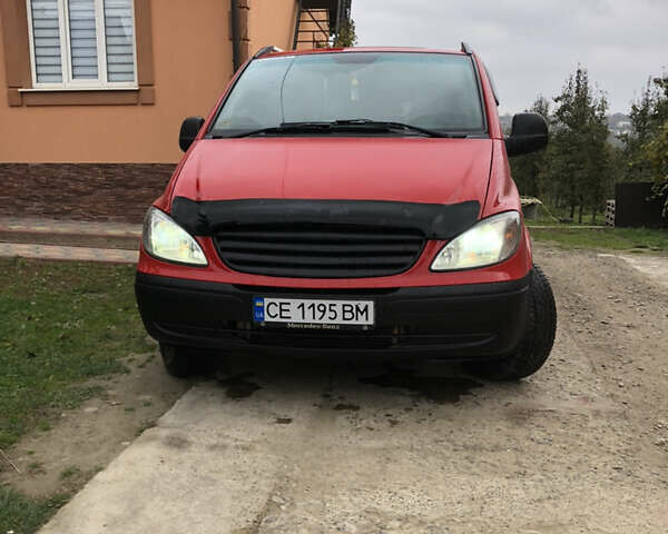 Красный Мерседес Вито, объемом двигателя 2.15 л и пробегом 345 тыс. км за 10300 $, фото 3 на Automoto.ua