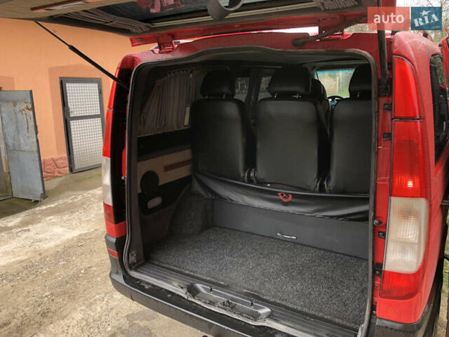 Красный Мерседес Вито, объемом двигателя 2.15 л и пробегом 345 тыс. км за 10300 $, фото 2 на Automoto.ua