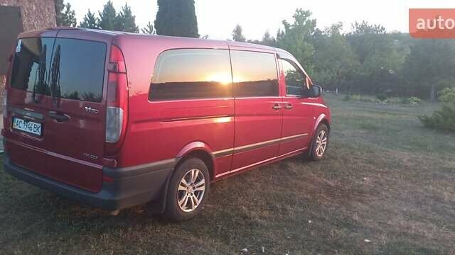 Красный Мерседес Вито, объемом двигателя 2.2 л и пробегом 360 тыс. км за 10000 $, фото 1 на Automoto.ua