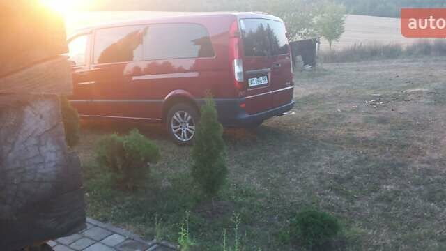 Красный Мерседес Вито, объемом двигателя 2.2 л и пробегом 360 тыс. км за 10000 $, фото 2 на Automoto.ua