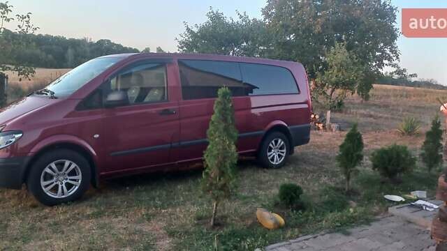 Красный Мерседес Вито, объемом двигателя 2.2 л и пробегом 360 тыс. км за 10000 $, фото 4 на Automoto.ua