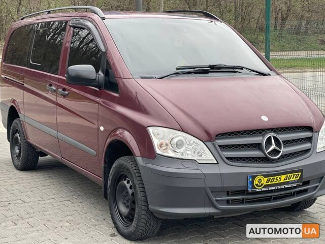 Красный Мерседес Вито, объемом двигателя 2.2 л и пробегом 306 тыс. км за 12500 $, фото 1 на Automoto.ua