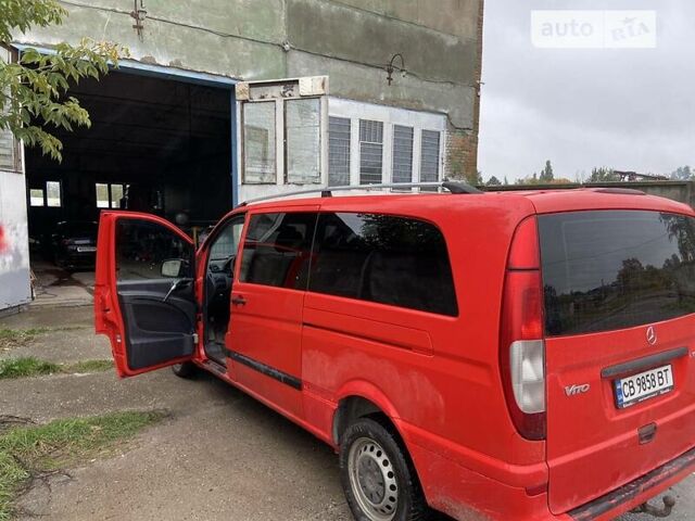 Красный Мерседес Вито, объемом двигателя 2.2 л и пробегом 280 тыс. км за 14000 $, фото 6 на Automoto.ua