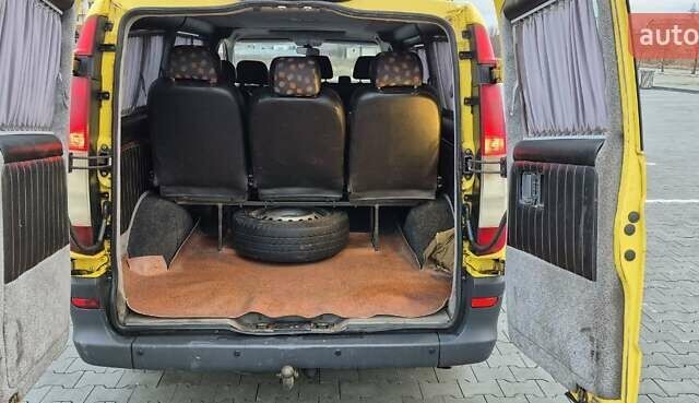 Желтый Мерседес Вито, объемом двигателя 2.2 л и пробегом 265 тыс. км за 7000 $, фото 16 на Automoto.ua