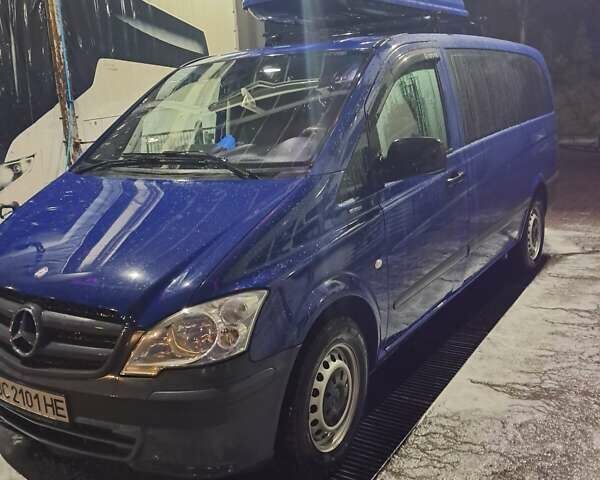 Синий Мерседес Вито, объемом двигателя 2.14 л и пробегом 285 тыс. км за 12000 $, фото 7 на Automoto.ua