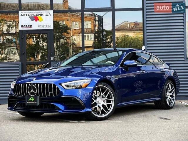 Синий Мерседес AMG GT 4-Door Coupe, объемом двигателя 3 л и пробегом 29 тыс. км за 94999 $, фото 3 на Automoto.ua