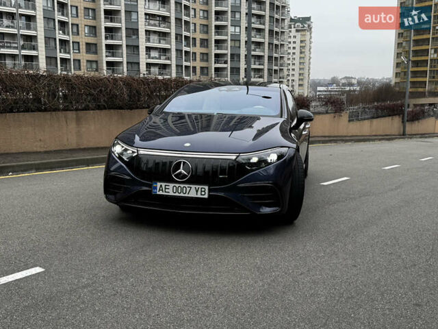 Синий Мерседес EQS, объемом двигателя 0 л и пробегом 10 тыс. км за 128290 $, фото 1 на Automoto.ua