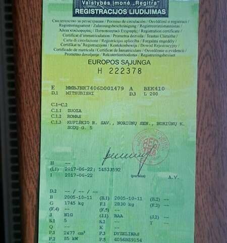 Зеленый Мицубиси Л 200, объемом двигателя 2.5 л и пробегом 264 тыс. км за 5537 $, фото 1 на Automoto.ua