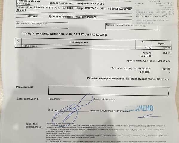 Черный Мицубиси Лансер, объемом двигателя 1.6 л и пробегом 188 тыс. км за 5900 $, фото 72 на Automoto.ua