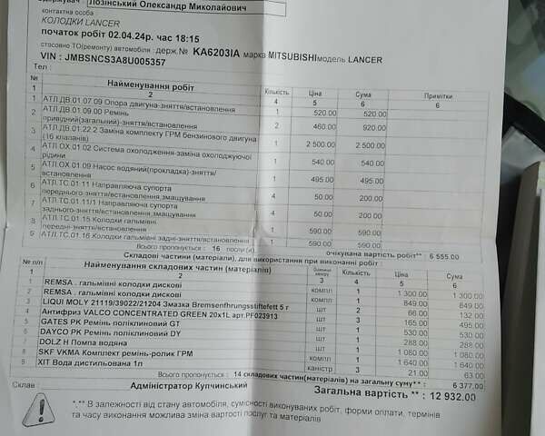 Мицубиси Лансер 2008 в Прилуках на Automoto.ua Черный Мицубиси Лансер, объемом двигателя 1.58 л и пробегом 219 тыс. км за 4900 $, фото 18 на Automoto.ua