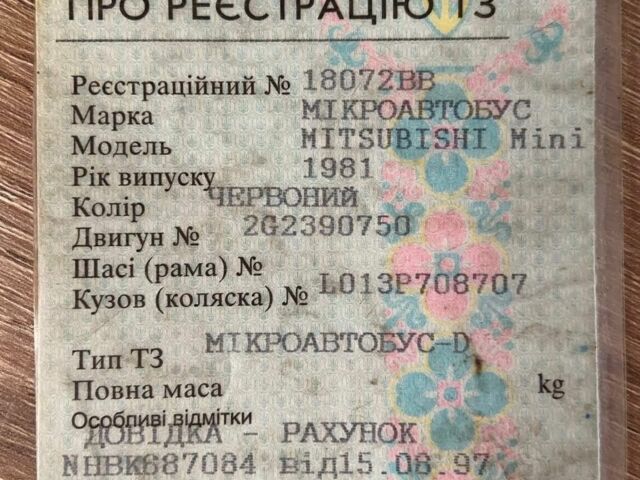 Красный Мицубиси МиниКаб, объемом двигателя 0 л и пробегом 1000 тыс. км за 650 $, фото 1 на Automoto.ua