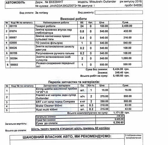 Черный Мицубиси Аутлендер, объемом двигателя 2.36 л и пробегом 110 тыс. км за 15200 $, фото 31 на Automoto.ua