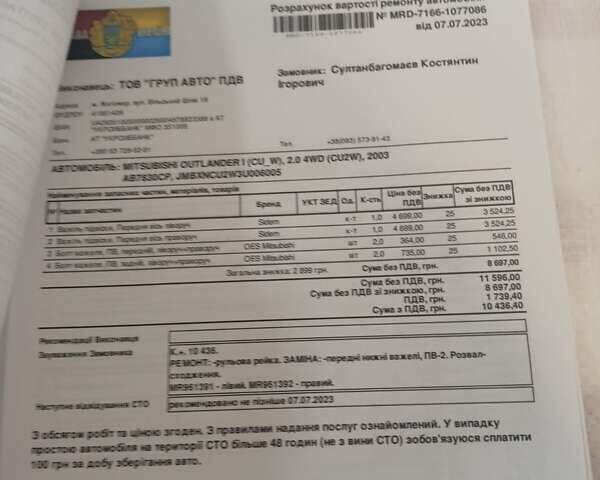 Міцубісі Аутлендер, об'ємом двигуна 2 л та пробігом 222 тис. км за 5050 $, фото 21 на Automoto.ua