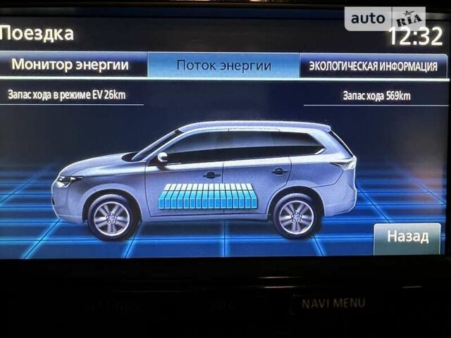 Чорний Міцубісі Outlander PHEV, об'ємом двигуна 2 л та пробігом 82 тис. км за 19300 $, фото 5 на Automoto.ua