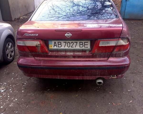 Красный Ниссан Альмера, объемом двигателя 1.4 л и пробегом 300 тыс. км за 800 $, фото 2 на Automoto.ua