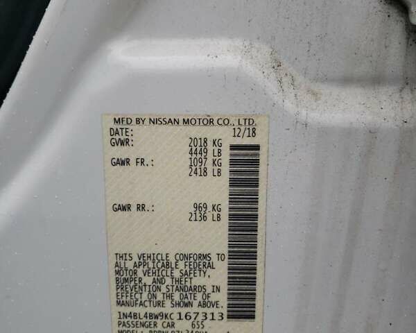 Білий Ніссан Альтіма, об'ємом двигуна 2.49 л та пробігом 48 тис. км за 2600 $, фото 12 на Automoto.ua