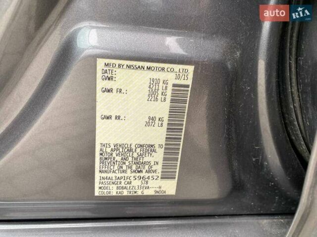 Серый Ниссан Альтима, объемом двигателя 2.49 л и пробегом 178 тыс. км за 7500 $, фото 24 на Automoto.ua