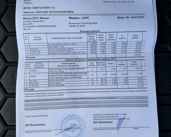 Білий Ніссан Жук, об'ємом двигуна 1.6 л та пробігом 65 тис. км за 13200 $, фото 12 на Automoto.ua