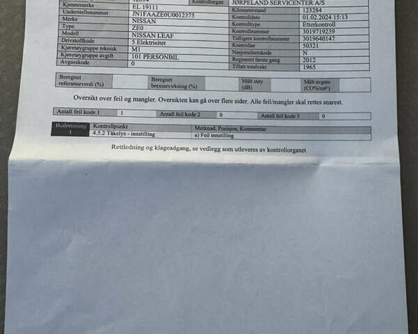 Білий Ніссан Ліф, об'ємом двигуна 0 л та пробігом 133 тис. км за 4500 $, фото 24 на Automoto.ua