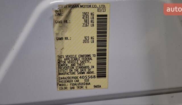 Білий Ніссан Ліф, об'ємом двигуна 0 л та пробігом 217 тис. км за 10500 $, фото 9 на Automoto.ua