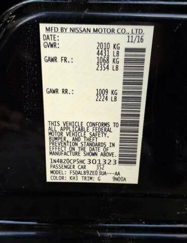 Чорний Ніссан Ліф, об'ємом двигуна 0 л та пробігом 156 тис. км за 8000 $, фото 23 на Automoto.ua