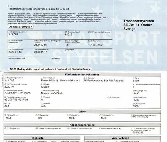 Черный Ниссан Лиф, объемом двигателя 0 л и пробегом 58 тыс. км за 14000 $, фото 25 на Automoto.ua