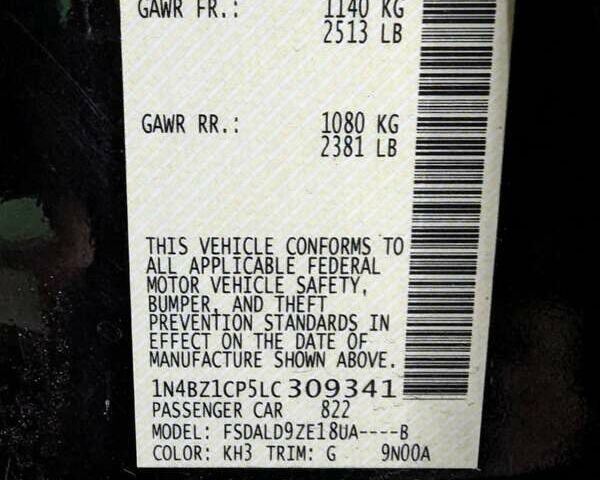 Черный Ниссан Лиф, объемом двигателя 0 л и пробегом 150 тыс. км за 14900 $, фото 9 на Automoto.ua