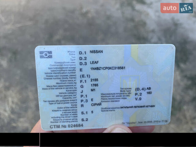 Серый Ниссан Лиф, объемом двигателя 0 л и пробегом 44 тыс. км за 20000 $, фото 2 на Automoto.ua